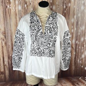 Tory Burch Tunic Top Embroidered Accent 4